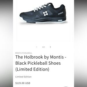 The Holbrook by Montis Black Pickleball Shoes (Limited Edition)
